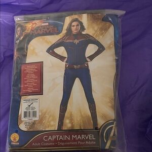 Marvel Captain Marvel Costume with Blue and Red
